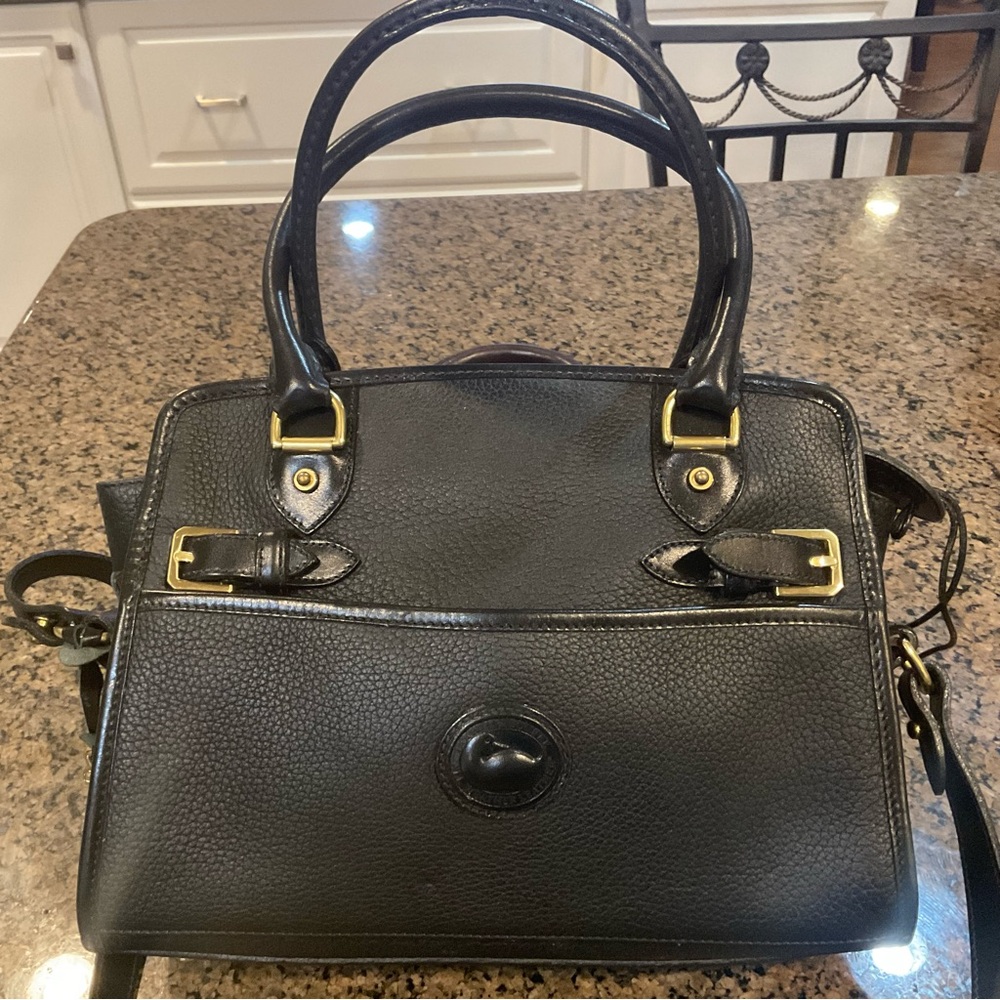 Vintage Dooney & Bourke Black Leather Handbag